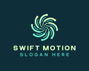 Abstract Motion Tech logo design