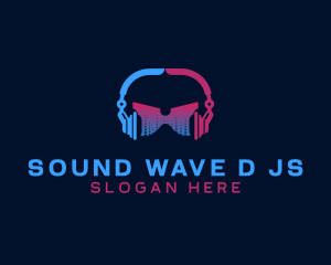 DJ Headphone Music logo design