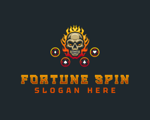 Casino Flaming Skull logo