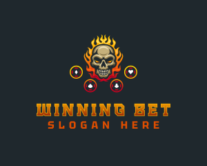Casino Flaming Skull logo