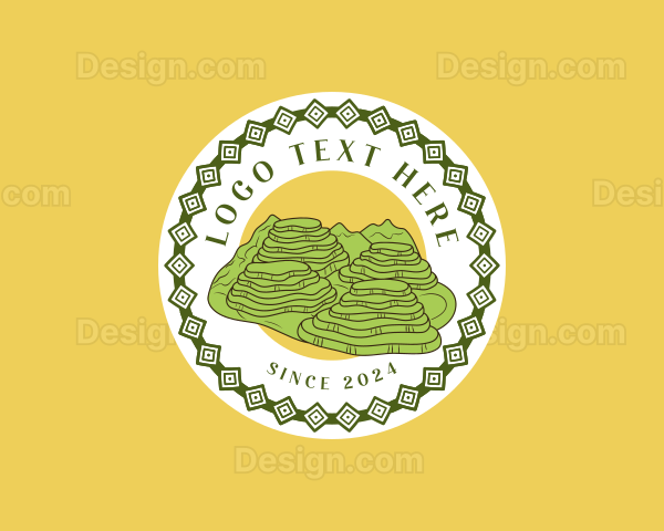 Rice Terraces Scenery Logo