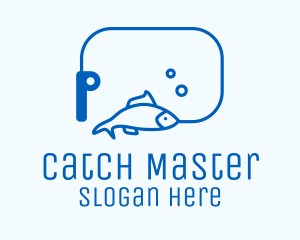 Minimalist Fishing Fish logo