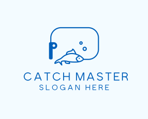 Minimalist Fishing Fish logo design