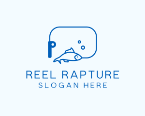 Minimalist Fishing Fish logo