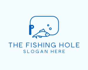 Minimalist Fishing Fish logo