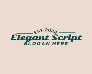 Casual Script Wordmark logo design