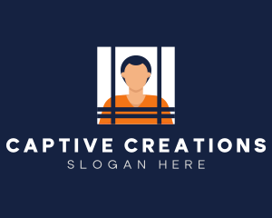 Male Inmate Convict logo design