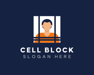 Male Inmate Convict logo design