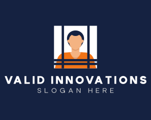 Male Inmate Convict logo design