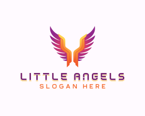 Religious Angel Wings logo design