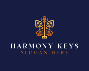 Premium Key Butterfly logo design