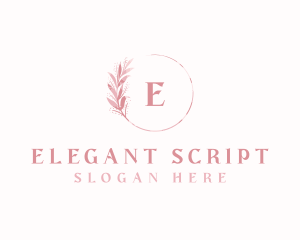 Floral Wreath Leaf logo design