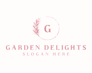 Floral Wreath Leaf logo design