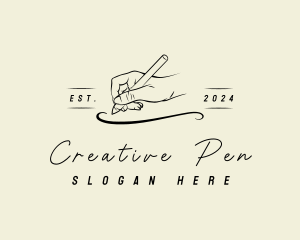 Notary Hand Pen logo design