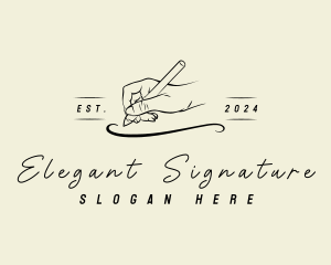 Notary Hand Pen logo design