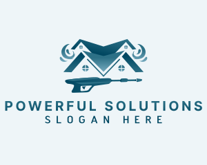 Power Washer Disinfection logo design