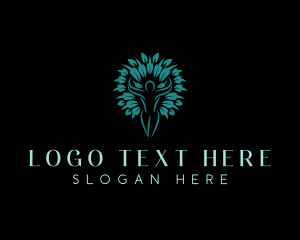 Human Leaf Tree logo