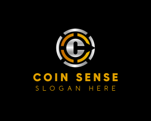 Crypto Coin Blockchain logo design