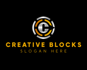 Crypto Coin Blockchain logo design