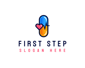 Capsule Pill Medicine logo design