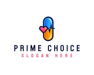 Capsule Pill Medicine logo design