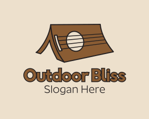 Brown Ukulele Tent logo design