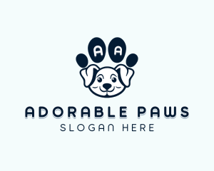 Dog Paw Puppy logo design