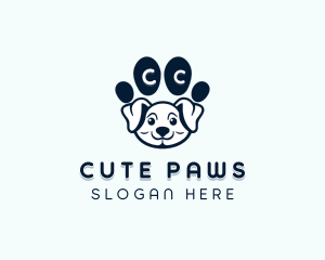 Dog Paw Puppy logo design