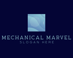 Modern Wave Shape Technology logo design