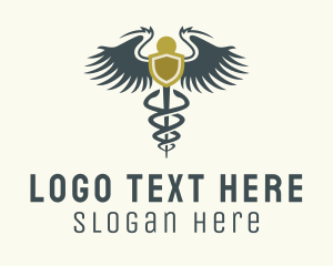 Shield Caduceus Medical  Logo