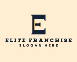 Athletic Varsity Letter E logo design