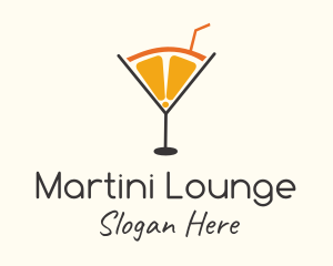 Orange Martini Juice  logo design