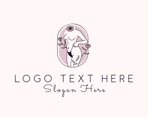 Floral Nude Female Underwear logo