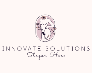 Floral Nude Female Underwear logo