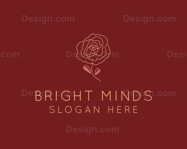 Rose Bloom Flower Logo