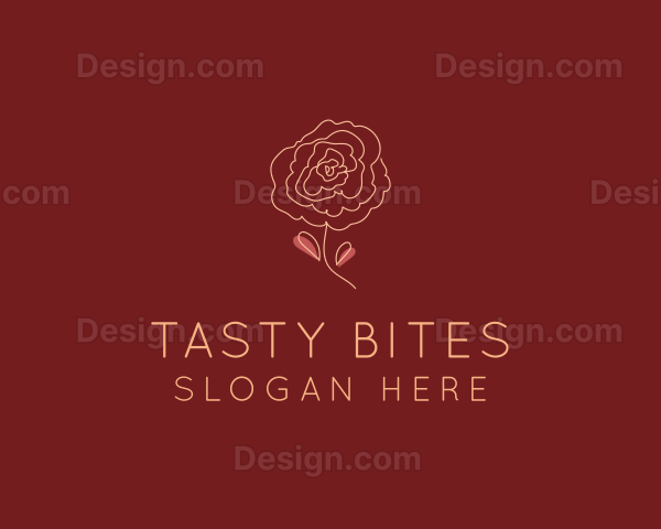 Rose Bloom Flower Logo