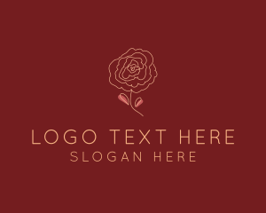 Rose Bloom Flower logo design