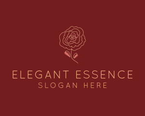 Rose Bloom Flower logo design