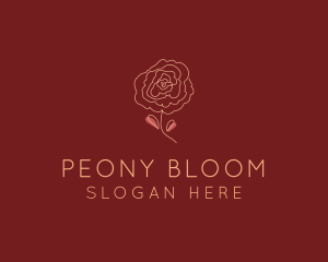 Rose Bloom Flower logo design
