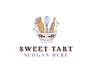 Pastry Whisk Piping Bag logo design