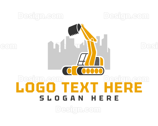 Excavator Construction Firm Logo