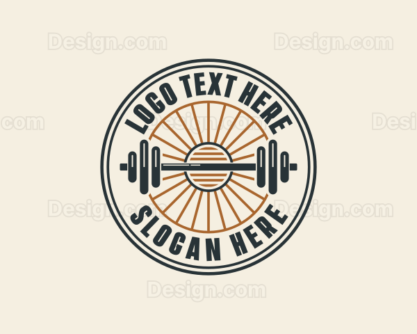 Barbell Gym Workout Trainer Logo