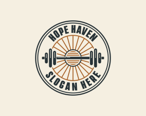 Barbell Gym Workout Logo