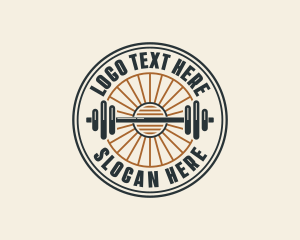 Barbell Gym Workout Trainer Logo