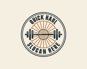 Barbell Gym Workout Trainer Logo