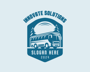 Travel Bus Tourism Logo