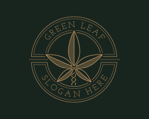 Marijuana Hemp Weed logo design