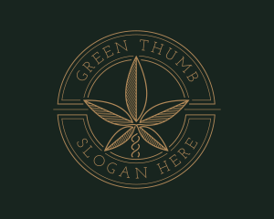 Marijuana Hemp Weed logo design