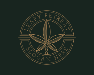 Marijuana Hemp Weed logo design