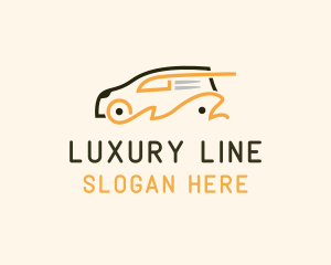 Car Wave Lines logo design